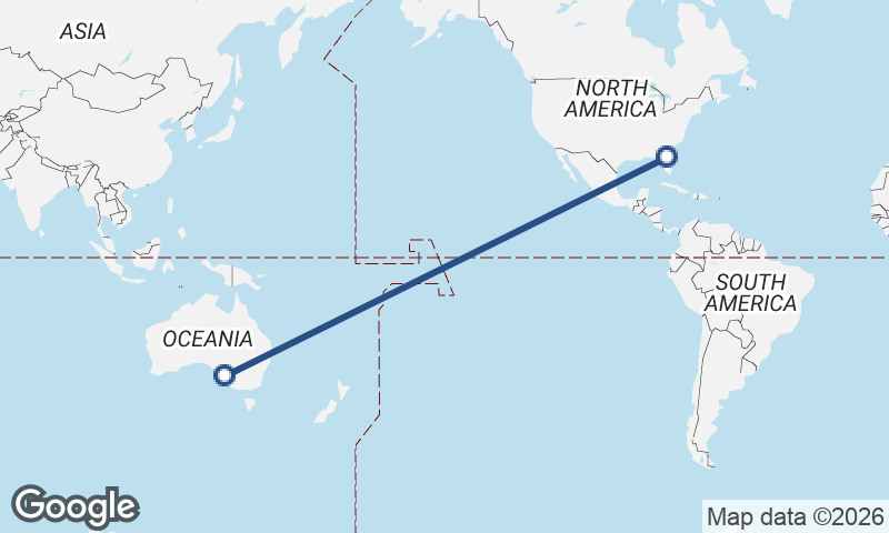 Jacksonville to Adelaide