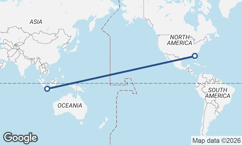 Jacksonville to Jakarta