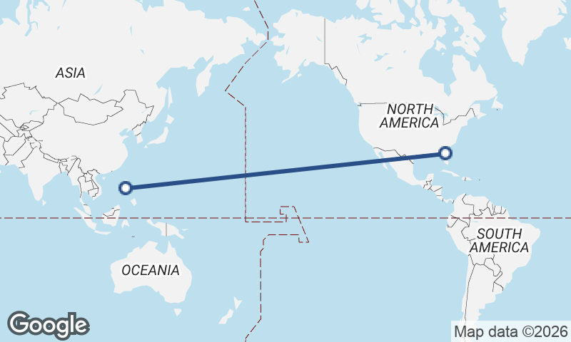 Jacksonville to Manila