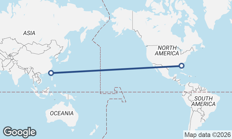 Jacksonville to Kaohsiung
