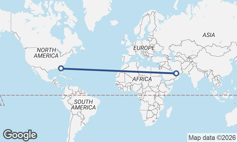 Jacksonville to Dubai