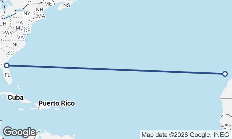 Jacksonville to Las Palmas de Gran Canaria