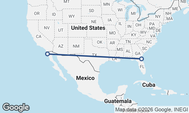 Jacksonville to Ensenada