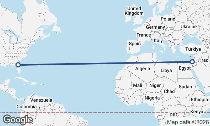 Jacksonville to Tel Aviv-Yafo