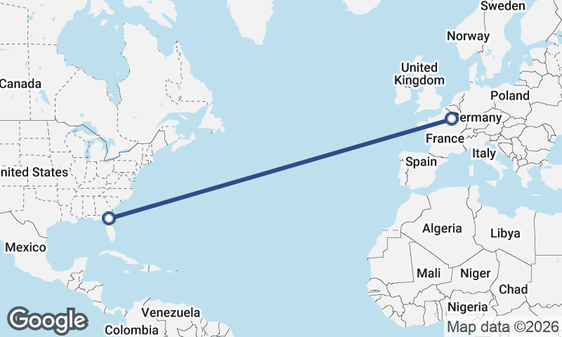 Jacksonville to Reims