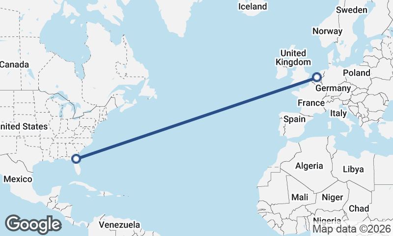 Jacksonville to Rotterdam