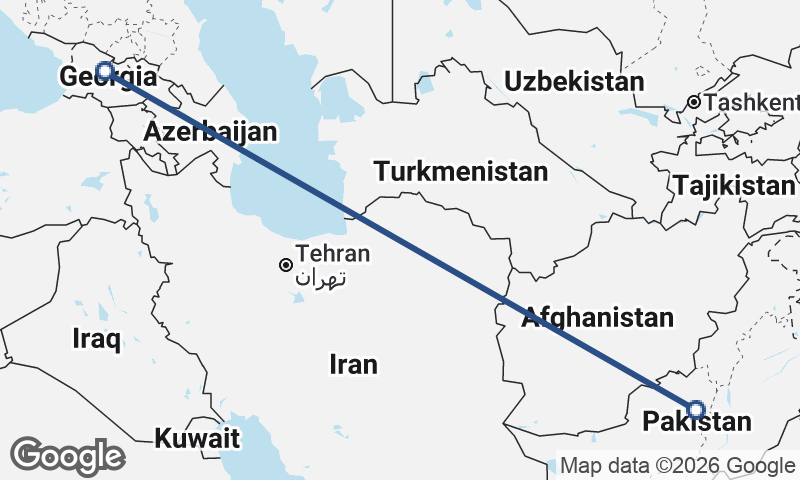 Pakistan to Georgia