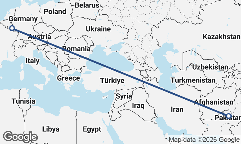 Pakistan to Luxembourg