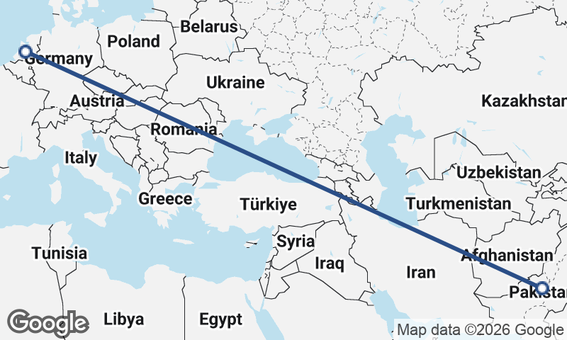 Pakistan to Netherlands