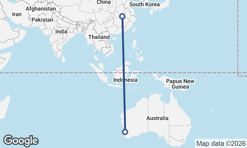 Wuhan to Perth