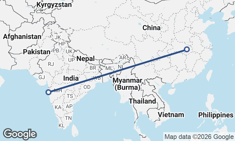 Wuhan to Mumbai