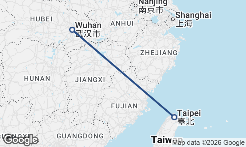 Wuhan to Taipei
