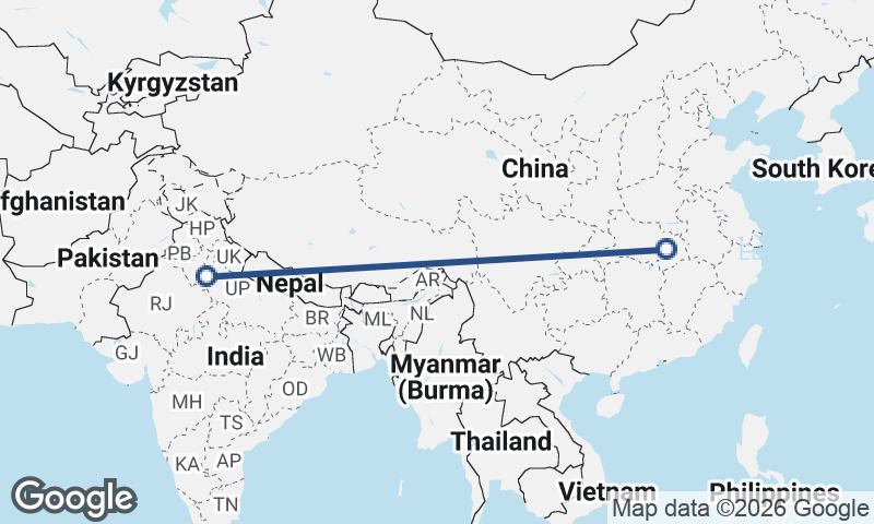 Wuhan to Delhi