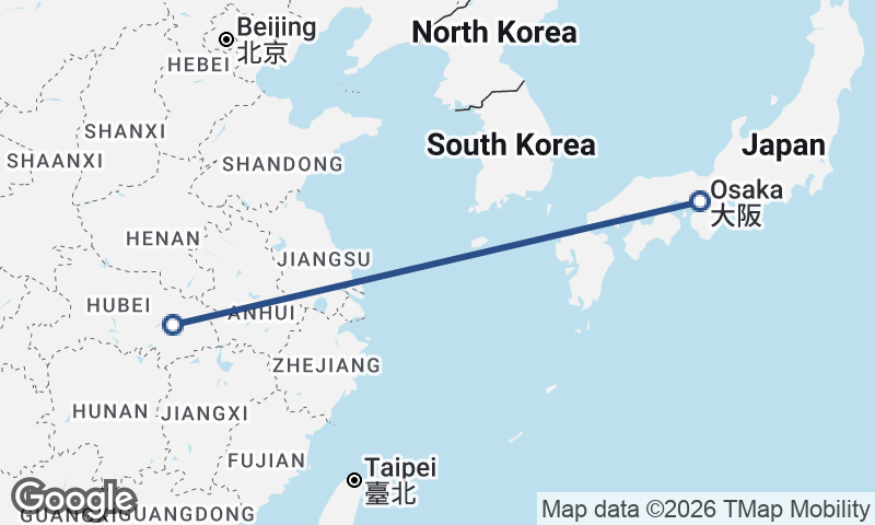 Wuhan to Ōsaka