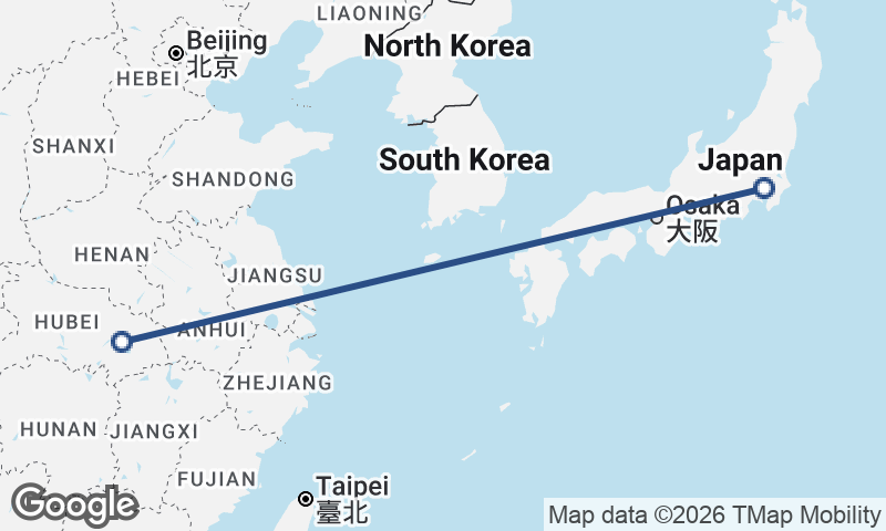 Wuhan to Tokyo