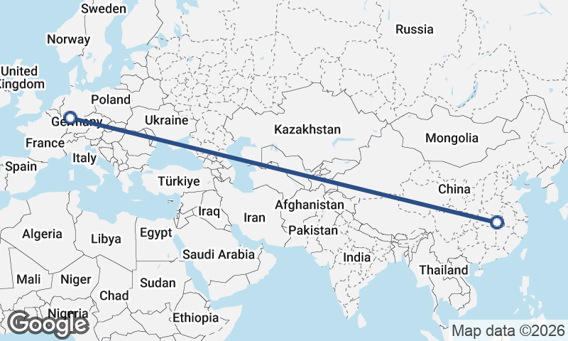 Wuhan to Frankfurt