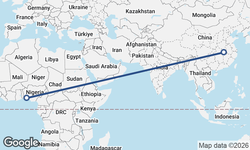 Wuhan to Lagos