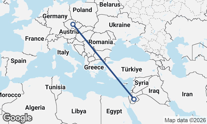 Jordan to Czech Republic