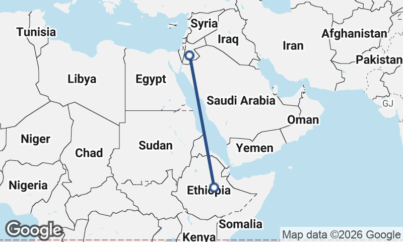 Jordan to Ethiopia