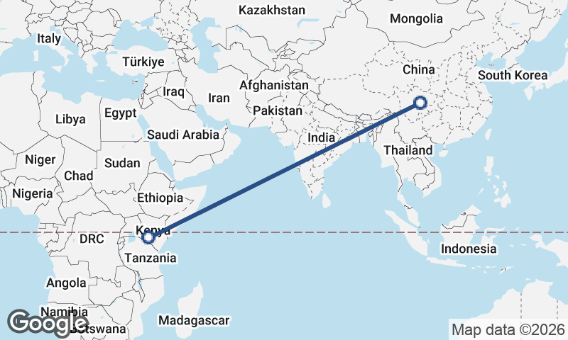 Chengdu to Nairobi