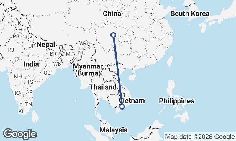 Chengdu to Ho Chi Minh City