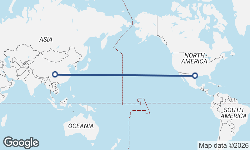 Chengdu to San Antonio