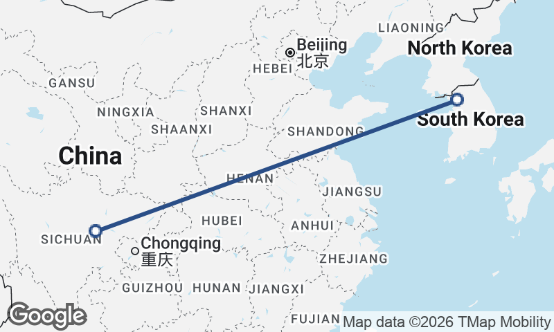 Chengdu to Seoul