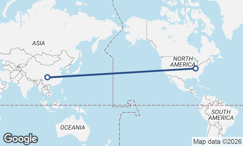 Chengdu to Cincinnati