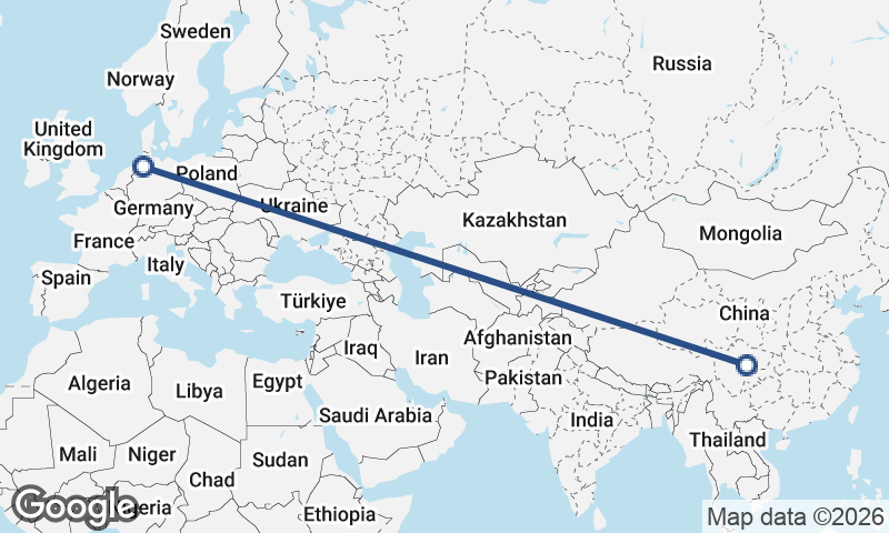 Chengdu to Bremerhaven