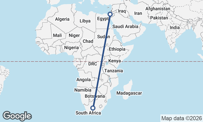Israel to South Africa