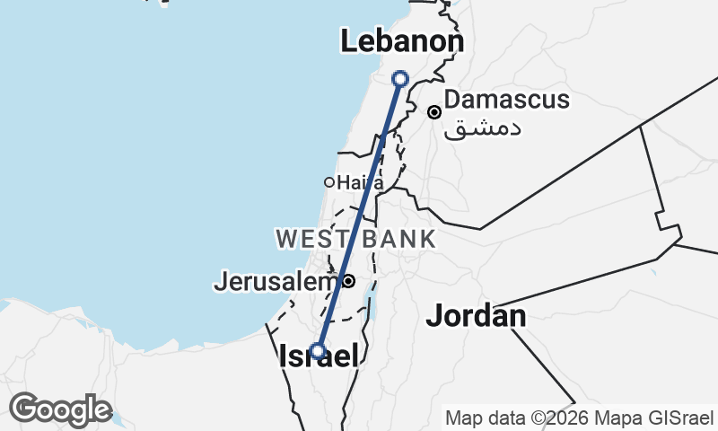 Israel to Lebanon