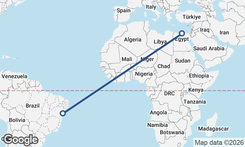 Alexandria to Salvador