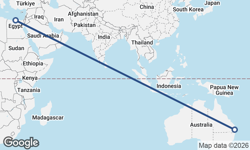 Alexandria to Brisbane