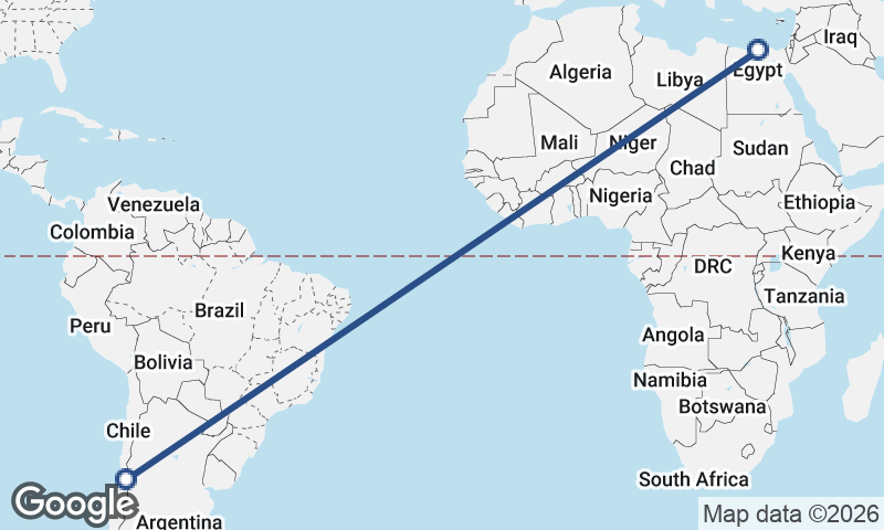 Alexandria to Santiago