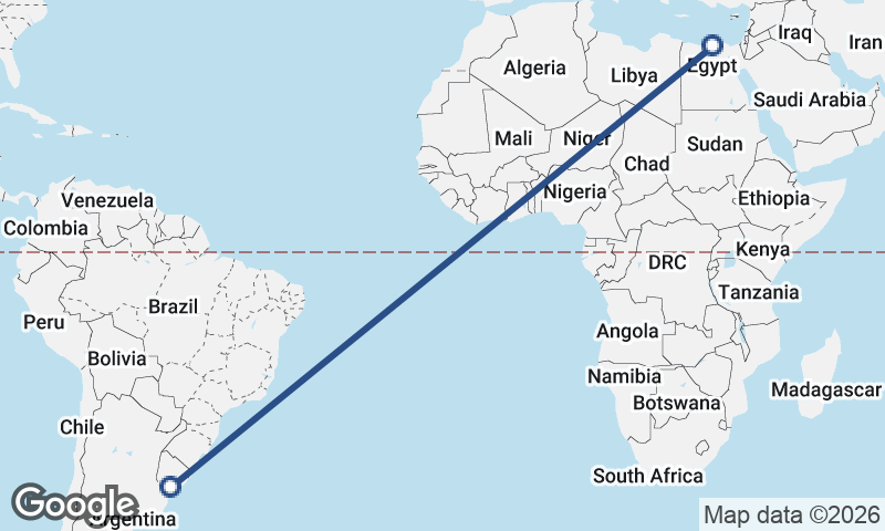 Alexandria to Montevideo