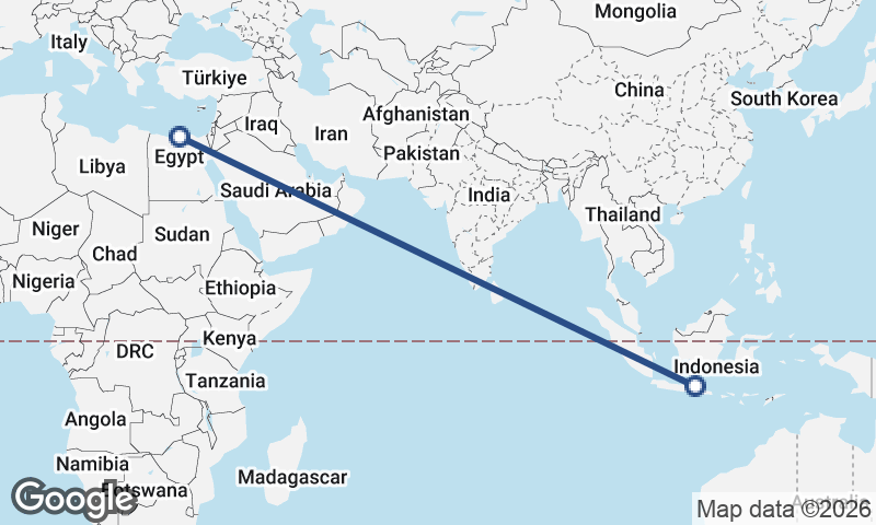Alexandria to Surabaya