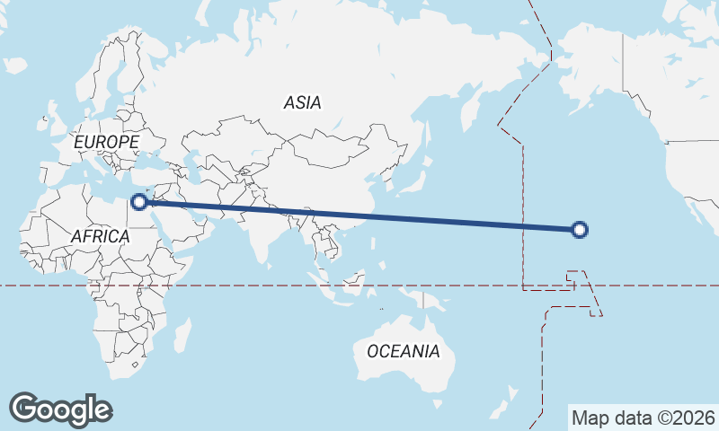 Alexandria to Honolulu
