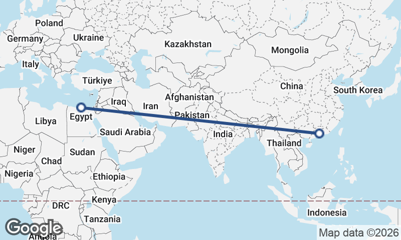 Alexandria to Guangzhou