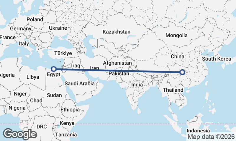 Alexandria to Chongqing