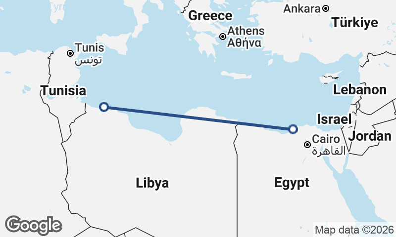 Alexandria to Tripoli