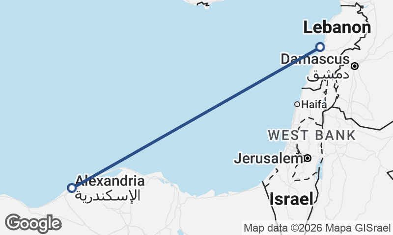 Alexandria to Beirut