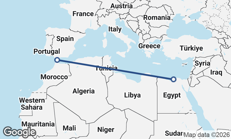Alexandria to Algeciras