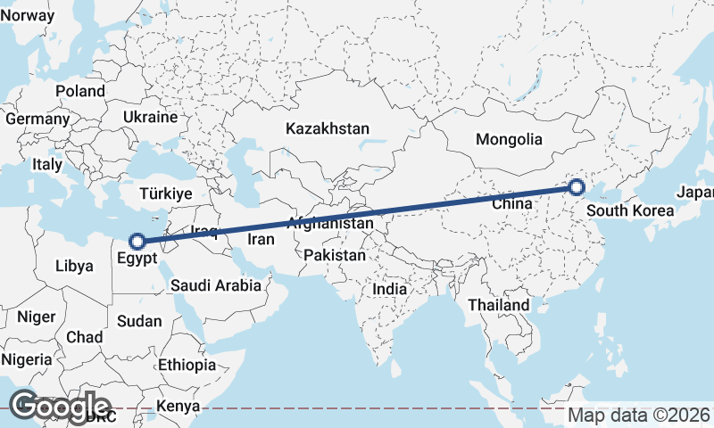 Alexandria to Beijing