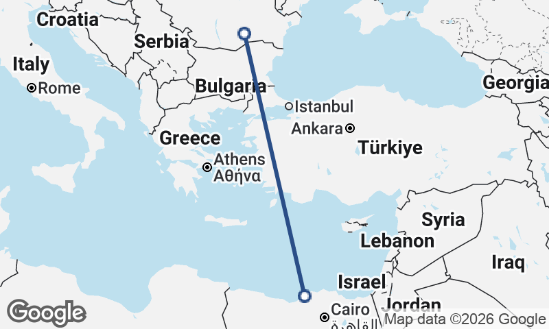 Alexandria to Bucharest