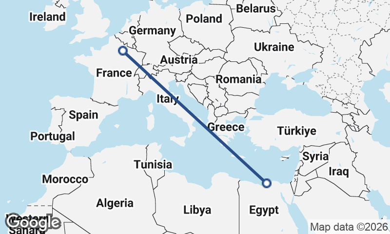 Alexandria to Reims