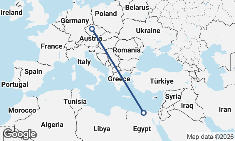 Alexandria to Prague
