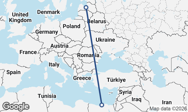 Alexandria to Riga
