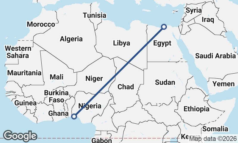 Alexandria to Lagos