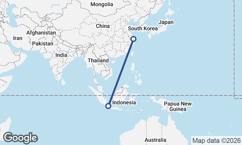 Shanghai to Jakarta