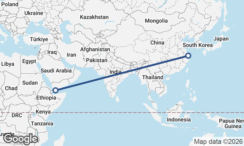 Shanghai to Aden